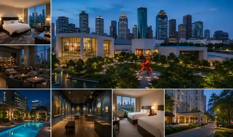 Luxury hotels near Houston Museum District offering convenient access to museums, art galleries, and cultural attractions.
